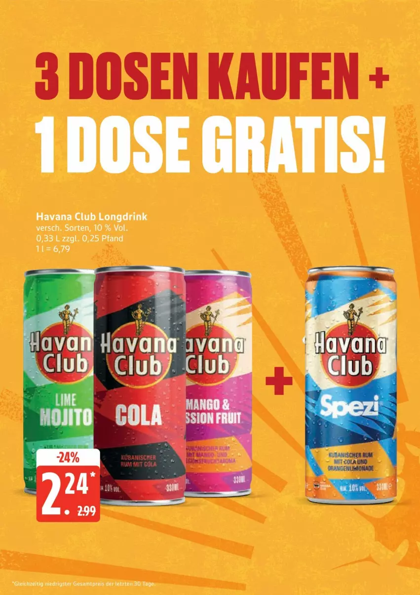 Aktueller Prospekt Edeka - Prospekte - von 13.07 bis 18.07.2026 - strona 4 - produkty: drink, eis, Havana Club, reis, Ti, ZTE