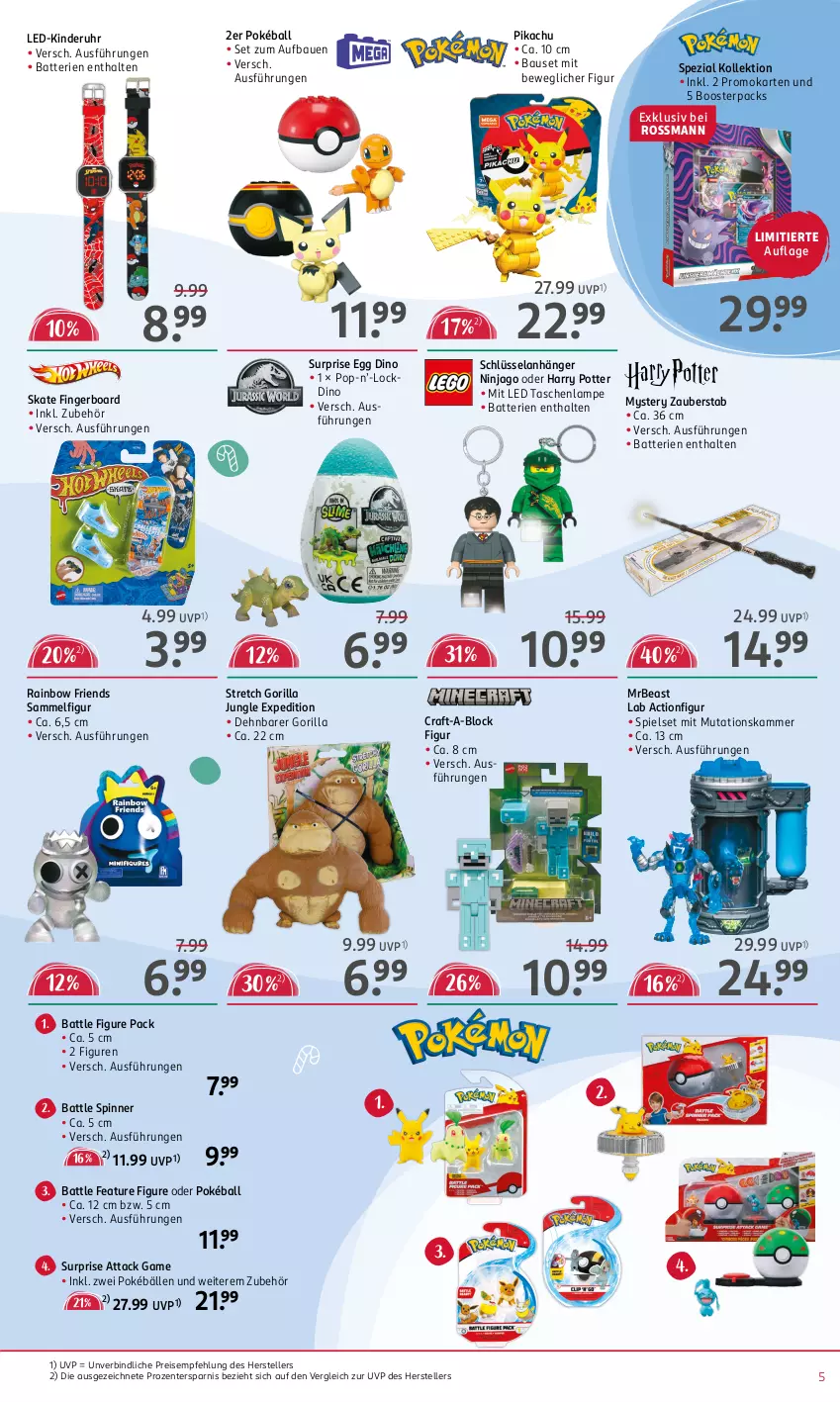 Aktueller Prospekt Rossmann - Prospekte - von 25.11 bis 06.12.2024 - strona 5 - produkty: Anhänger, ball, batterie, batterien, Bau, eis, Elan, elle, ente, Kinder, Lampe, ninjago, reis, Spezi, Tasche, taschen, taschenlampe, teller, Ti, uhr