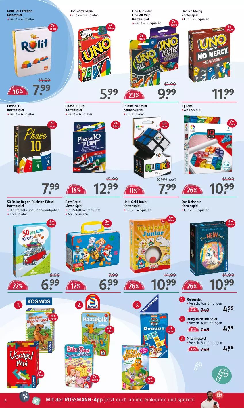 Aktueller Prospekt Rossmann - Prospekte - von 25.11 bis 06.12.2024 - strona 6 - produkty: eis, Kartenspiel, Paw Patrol, reis, ring, Spiele, Ti, Wild, würfel