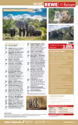 Gazetka promocyjna Rewe Reisen - Reiseprospekt - Gazetka - ważna od 26.05 do 26.05.2023 - strona 11 - produkty: amaro, asti, aust, bosch, buch, deutschsprachige reiseleitung, eis, Elefant, elle, erde, Garten, Heu, inklusivleistungen, krüger, likör, mandel, natur, rama, reis, reiseverlauf, rel, Ria, rwe, sim, simba, Ti, Tiere, uhr, wasser, wein, Wild, Yo