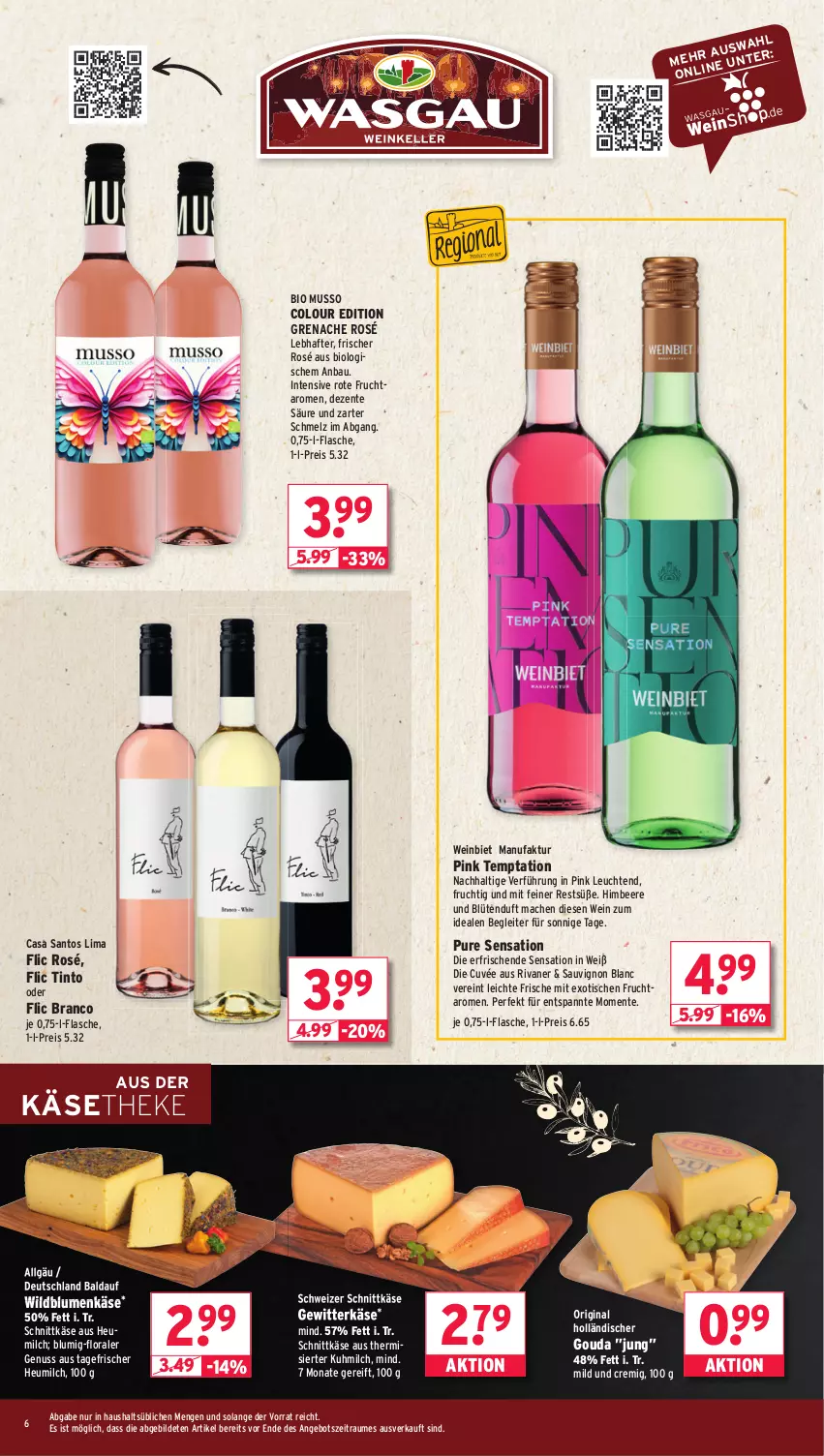 Aktueller Prospekt Wasgau - von 15.09 bis 20.09.2025 - strona 6 - produkty: angebot, Bau, beere, bio, blume, blumen, Blüte, cuvée, eis, ente, Faktu, flasche, frucht, gin, gouda, Heu, heumilch, himbeer, himbeere, Käse, käsetheke, Leuchte, leuchten, LG, mac, milch, nuss, reis, Rivaner, sauvignon, sauvignon blanc, schnittkäse, schweizer schnittkäse, Ti, tisch, wein, Wild, Wildblumenkäse