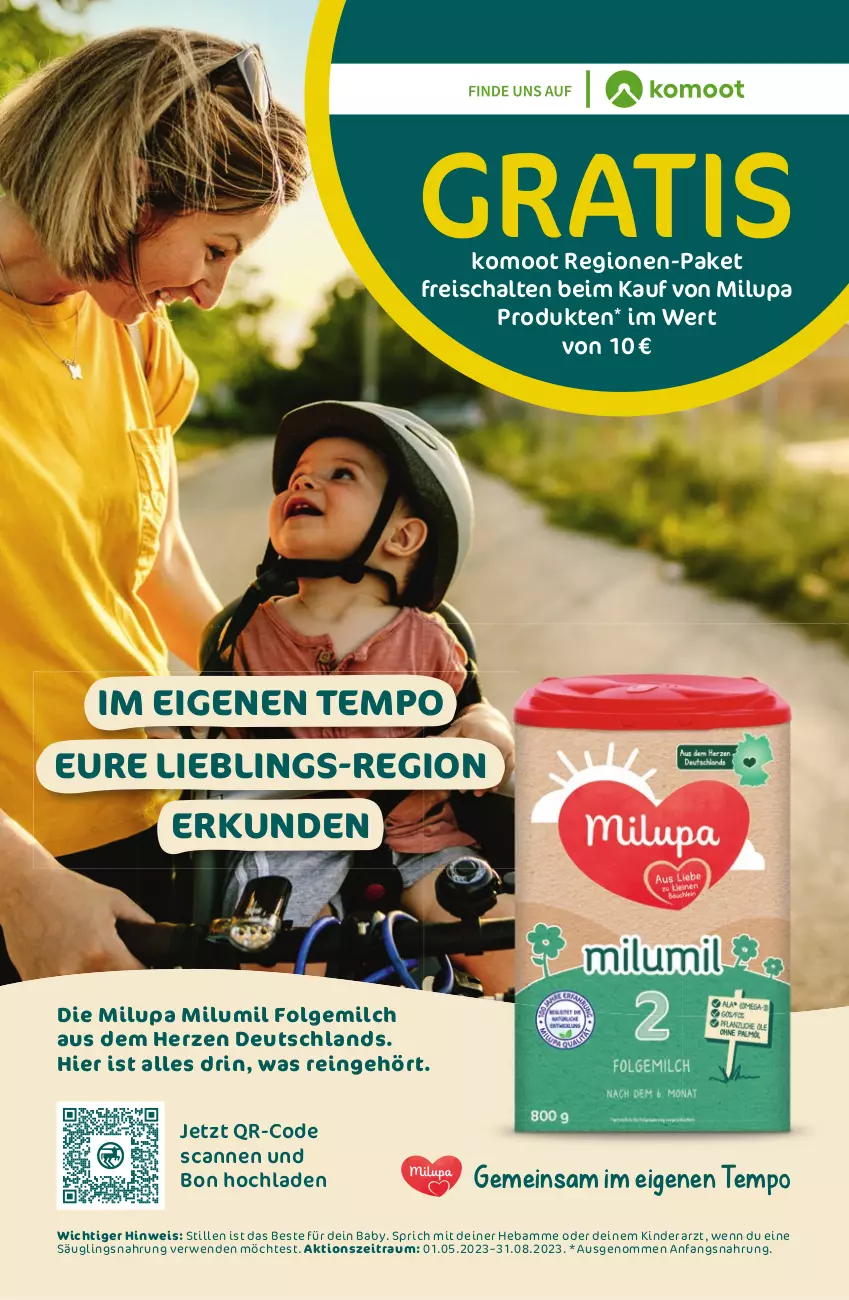 Aktueller Prospekt Rossmann - Prospekte - von 01.05 bis 31.08.2023 - strona 18 - produkty: eis, folgemilch, Kinder, LG, milch, milupa, reis, rwe, Schal, Tempo, Ti