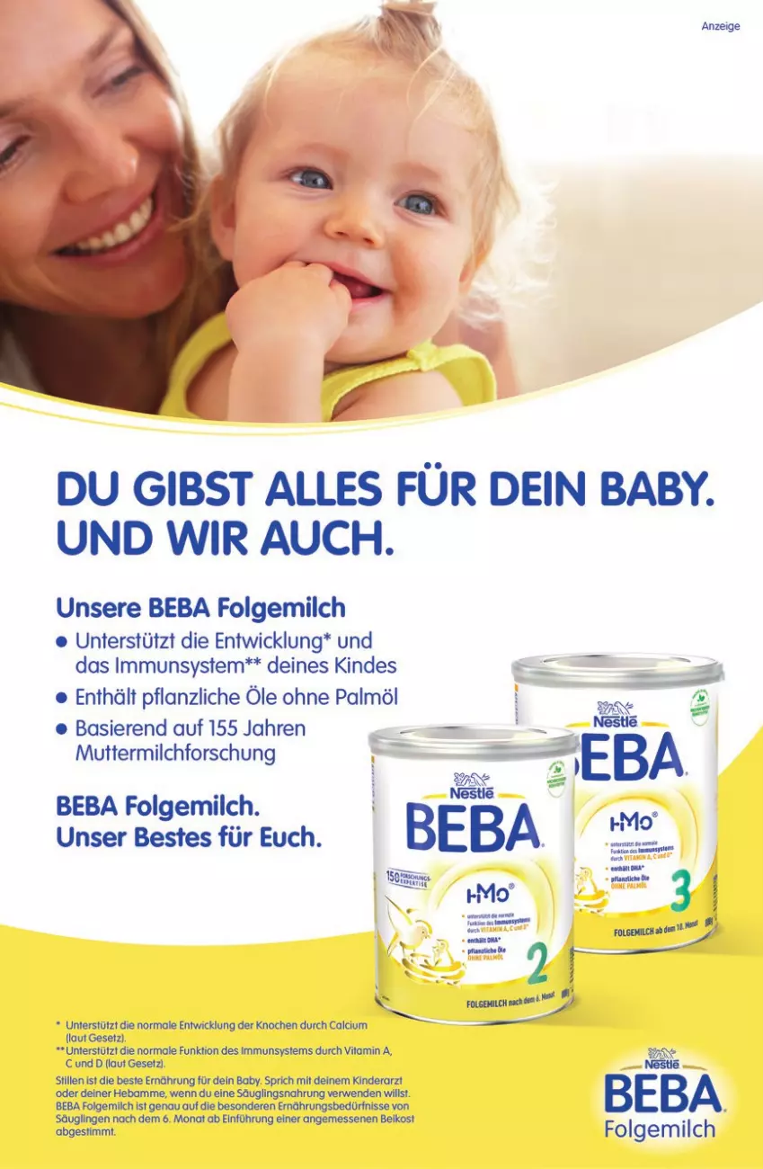 Aktueller Prospekt Rossmann - Prospekte - von 01.05 bis 31.08.2023 - strona 23 - produkty: Beba, Calcium, folgemilch, Kinder, LG, mam, milch, ohne palmöl, rwe, Ti, vita, WICK