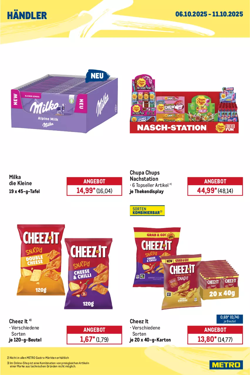 Aktueller Prospekt Metro - Wochen-Angebote Händler - von 06.10 bis 11.10.2025 - strona 2 - produkty: angebot, auer, auto, beutel, chupa, chupa chups, eis, elle, leine, LG, Metro, metro gastro, milka, natur, natura, reis, riegel, snickers, Ti, tisch, vita