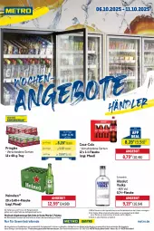 Gazetka promocyjna Metro - Wochen-Angebote Händler - Gazetka - ważna od 11.10 do 11.10.2025 - strona 1 - produkty: abholpreise, Absolut Vodka, angebot, angebote, coca-cola, cola, coupon, eis, flasche, getränk, getränke, heineken, ilag, Metro, Palette, pringles, Rauch, reis, ring, rwe, Ti, tiefpreis, vodka