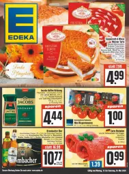 Gazetka promocyjna Edeka - Prospekte - Gazetka - ważna od 18.05 do 18.05.2024 - strona 1 - produkty: alkohol, bier, bohne, bohnen, chia, coppenrath, deka, eis, filterkaffee, flasche, frischkäse, instantkaffee, jacobs, jacobs krönung, jungbullen, kaffee, Käse, krombache, krombacher, krombacher pils, Kugel, limo, Limobier, mandarine, mandel, Meister, Meister Torte, pils, radler, rispentomaten, rouladen, rwe, Schal, Schale, Ti, tomate, tomaten, torte, zitrone