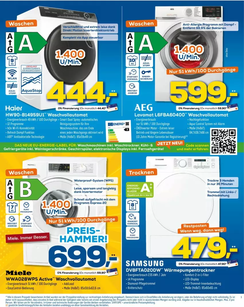 Aktueller Prospekt Euronics - Prospekte - von 07.09 bis 14.09.2022 - strona 5 - produkty: aqua, aquastop, eis, Elektro, geschirr, geschirrspüler, hemd, hemden, lays, Ti, trommel, wein