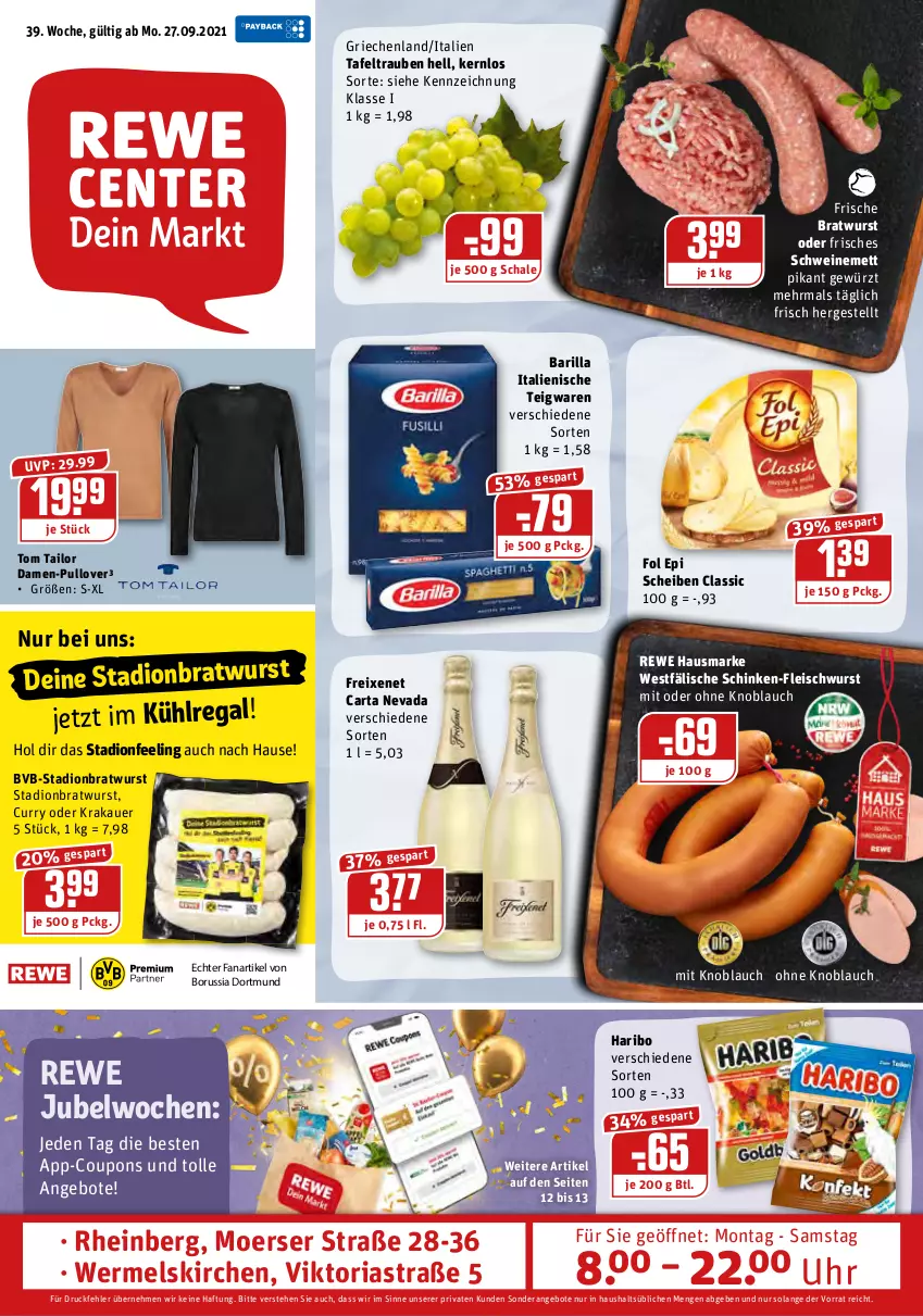 Aktueller Prospekt Rewe - Prospekte - von 27.09 bis 03.10.2021 - strona 1