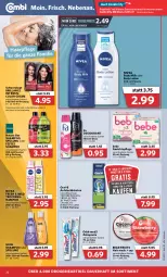 Gazetka promocyjna Combi - Prospekte - Gazetka - ważna od 30.04 do 30.04.2022 - strona 22 - produkty: angebot, angebote, auer, aufsteckbürsten, Bebe, body, body lotion, body milk, brillance, bürste, bürsten, Cap, Colorationen, creme, cross action, deo, deodorant, eis, flasche, gesichtspflege, Guhl, haarpflege, Lotion, natur, nature box, nivea, Odol, oral-b, pasta, Reinigung, reis, schwarzkop, schwarzkopf, shampoo, shampoo oder spülung, spülung, Ti, Trockenshampoo, zahnpasta