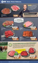 Gazetka promocyjna Combi - Prospekte - Gazetka - ważna od 30.04 do 30.04.2022 - strona 4 - produkty: beef, braten, brustfilet, eis, Elan, filet, filets, fleisch, gewürz, grill, Hähnchenfleisch, hüftsteak, kotelett, küche, Küchen, lamm, Lammfleisch, lammkotelett, lebensmittel, mac, natur, nuss, rind, rinder, Rindersteak, rindfleisch, roastbeef, saft, schwein, schweine, schweinefleisch, steak, steaks, Ti, tisch, wein, weine