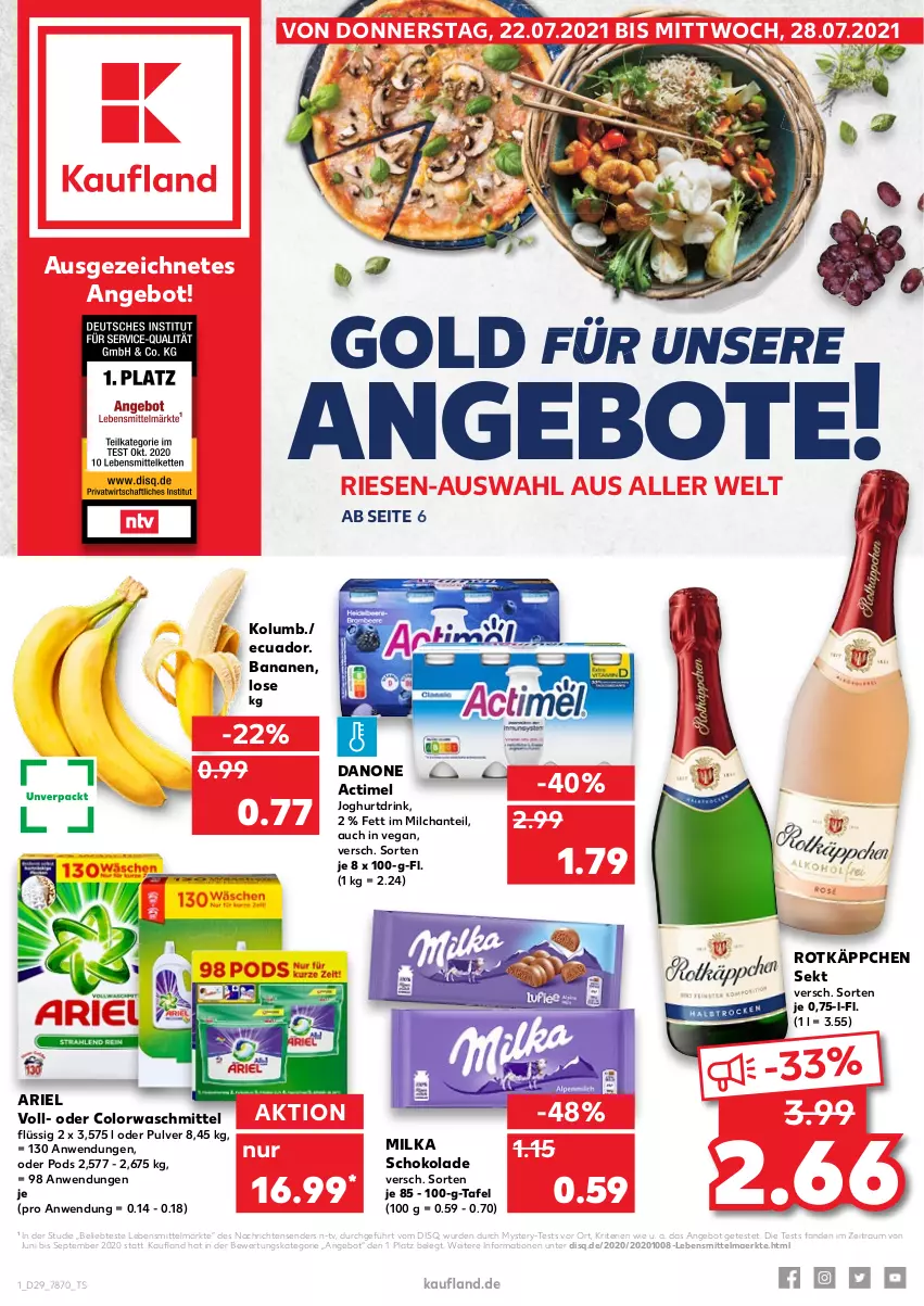 Aktueller Prospekt Kaufland - von 22.07 bis 28.07.2021 - strona 1