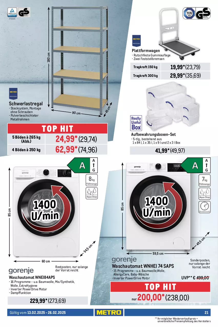 Aktueller Prospekt Metro - Food-Nonfood - von 13.02 bis 26.02.2025 - strona 23 - produkty: aufbewahrungsbox, auto, Bau, baumwolle, coupon, creme, eis, elle, elmex, fairy, feinwaschmittel, flasche, geschirr, geschirrspülmittel, kosmetik, kraft, küche, Küchen, küchentücher, lenor, lenor weichspüler, LG, meridol, Metro, Palette, papier, persil, perwoll, regal, reis, schrauben, schwerlastregal, somat, sonderposten, spülmittel, Tasche, taschen, taschentücher, teller, Tempo, Ti, toilettenpapier, tücher, vollwaschmittel, waschmittel, weichspüler, wolle, xxl-packung, zahncreme, zewa