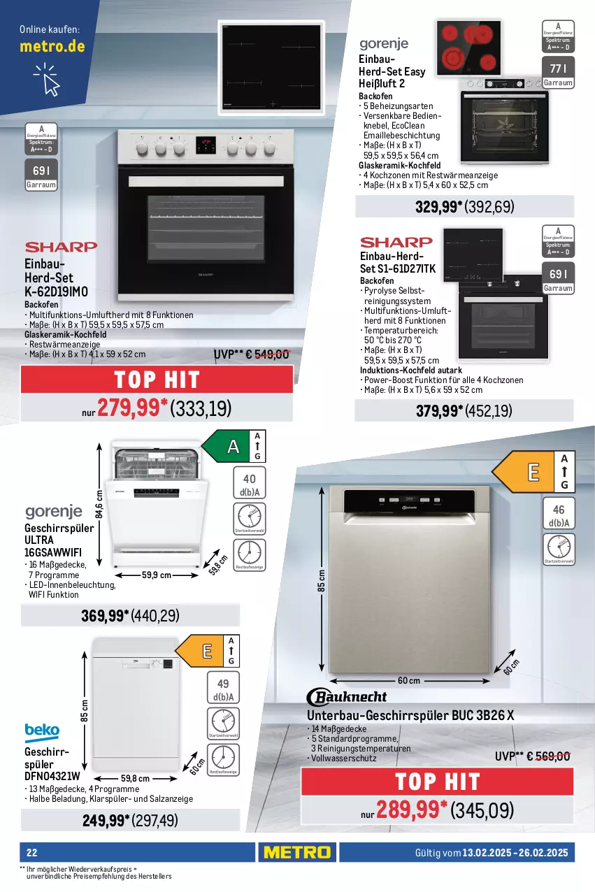 Aktueller Prospekt Metro - Food-Nonfood - von 13.02 bis 26.02.2025 - strona 24 - produkty: backofen, Bau, beleuchtung, decke, einbau-herdset, einbauherd, einbauherd-set, eis, eiswürfel, elle, garraum, Gefrierbox, gefrierkombination, gefrierschrank, geschirr, geschirrspüler, glaskeramik, glaskeramik-kochfeld, Glastür, herdset, keramik-kochfeld, klarspüler, kochfeld, kühlbox, kühlschrank, maille, Metro, Ofen, Reinigung, reis, rum, salz, Schrank, Spektrum, teller, Ti, tiefpreis, tisch, wasser, würfel