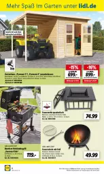 Gazetka promocyjna Lidl - Aktuelle Onlineshop-Highlights - Gazetka - ważna od 30.09 do 30.09.2022 - strona 8 - produkty: Bau, eis, elle, feuerschale, Garten, Gartenhaus, grill, grillfläche, Holz, holzkohle, holzkohlegrill, Kohlegrill, Meister, natur, ndk, quad, Ria, Schal, Schale, Ti, tisch, ZTE