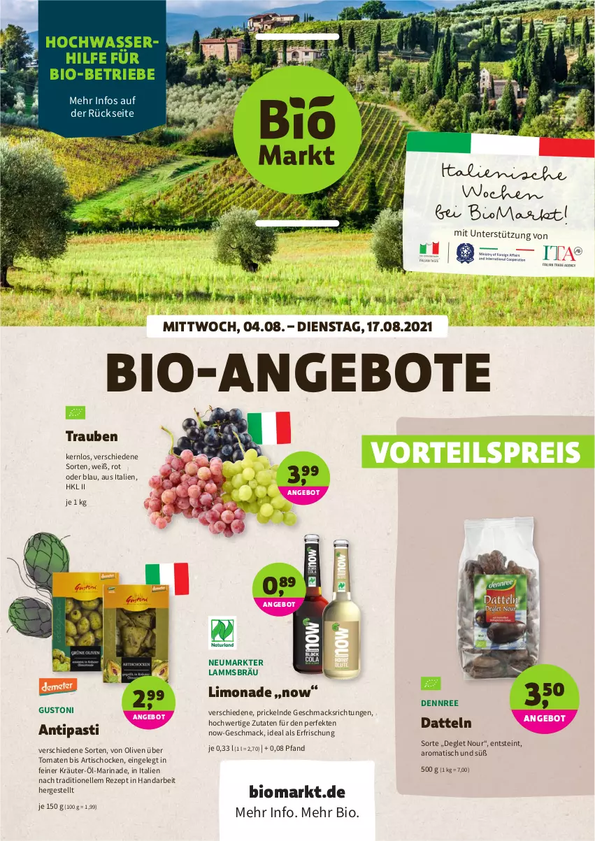 Aktueller Prospekt Denns Biomarkt - Prospekte - von 04.08 bis 17.08.2021 - strona 1