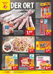 Gazetka promocyjna Netto Marken-Discount - Filial-Angebote - Gazetka - ważna od 12.08 do 12.08.2023 - strona 18 - produkty: bestpreis, bifi, bockwurst, braten, burger, chicken nuggets, curry, eis, fleisch, gabel, Hela, kabanos, mac, ndk, nuggets, paprika, reis, salami, salat, sauce, snack, snacks, Ti, wurst