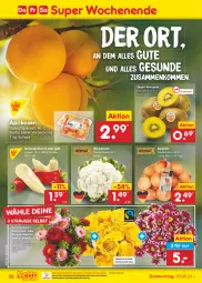 Gazetka promocyjna Netto Marken-Discount - Filial-Angebote - Gazetka - ważna od 12.08 do 12.08.2023 - strona 34 - produkty: aprikose, aprikosen, asti, bestpreis, blume, blumen, blumenkohl, chrysanthemen, eis, Elan, kiwi, Kiwi Gold, ndk, paprika, paprika rot, reis, rosen, Schal, Schale, Spitzpaprika, Ti, zespri, zwiebel, zwiebeln