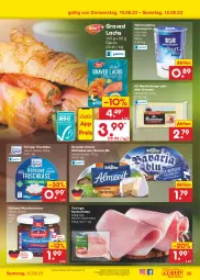 Gazetka promocyjna Netto Marken-Discount - Filial-Angebote - Gazetka - ważna od 12.08 do 12.08.2023 - strona 37 - produkty: angebot, bavaria blu, bergader, bestpreis, burger, eis, frischkäse, Graved Lachs, joghur, joghurt, Käse, kochschinken, Konserven, Körniger Frischkäse, lachs, mac, natur, naturjoghurt, reis, Ria, ring, sac, saft, sauce, schinken, Ti, weichkäse, weihenstephan, wurst, wurstkonserven, ZTE