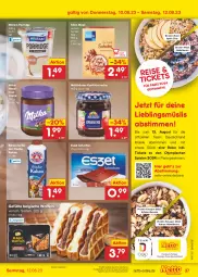 Gazetka promocyjna Netto Marken-Discount - Filial-Angebote - Gazetka - ważna od 12.08 do 12.08.2023 - strona 39 - produkty: angebot, apfel, banane, bärenmarke, beere, bestpreis, chia, creme, eis, elle, haselnuss, Haselnusscreme, heidelbeere, kakao, knusper-müsli, kölln, konfitüre, konfitüre extra, LG, milka, milram, mühlhäuser, müsli, nuss, porridge, reis, schnitten, schoko, Spiele, Ti, waffeln, ZTE