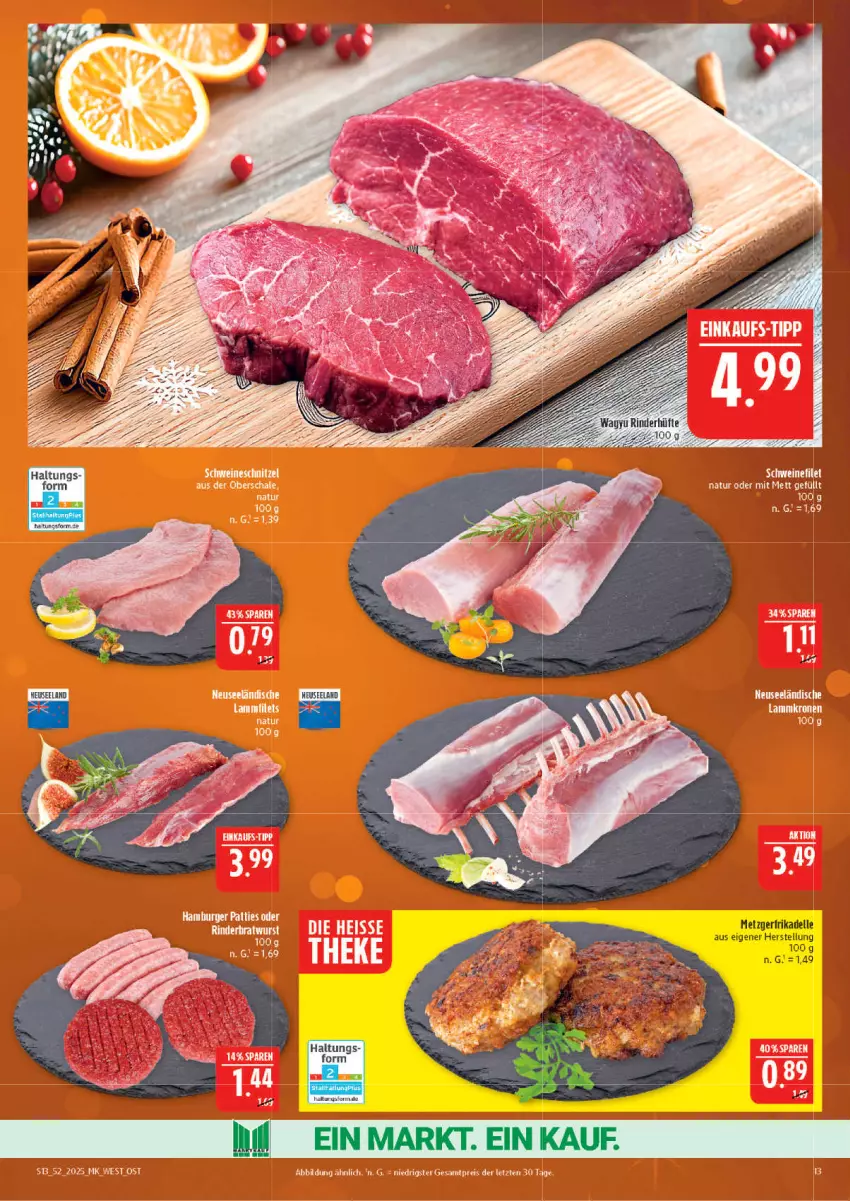 Aktueller Prospekt Marktkauf - Prospekt - von 21.12 bis 27.12.2025 - strona 13 - produkty: dell, Elan, elle, rind, rinder, Rinderhüfte