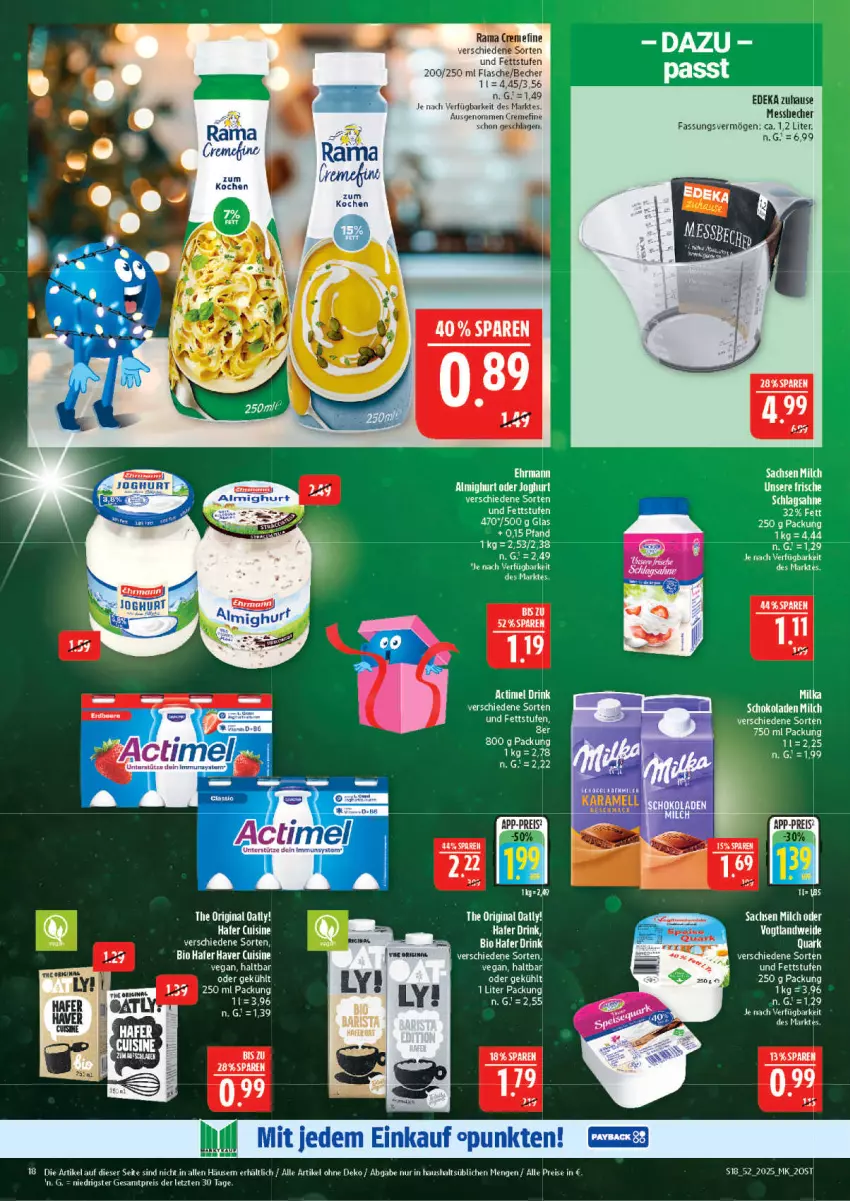 Aktueller Prospekt Marktkauf - Prospekt - von 21.12 bis 27.12.2025 - strona 18 - produkty: almighur, almighurt, Becher, bio, creme, deka, eis, ente, flasche, hafer, joghur, joghurt, mac, milka, rama, rama cremefine, reis, tee, Ti, ZTE
