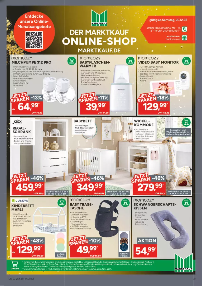 Aktueller Prospekt Marktkauf - Prospekt - von 21.12 bis 27.12.2025 - strona 33 - produkty: akku, auto, Bau, baumwolle, bett, dekoration, deo, eis, elle, ente, flasche, Holz, HP, Intel, kamera, Kinder, Kinderbett, kissen, kommode, Liege, milch, Mode, monitor, regal, Reinigung, reis, rum, Schal, Schrank, Tasche, Ti, tisch, wein, WICK, wolle