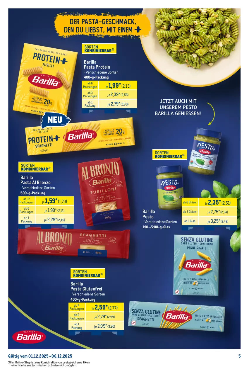 Aktueller Prospekt Metro - Starke Marken - von 01.12 bis 06.12.2025 - strona 5 - produkty: angebot, barilla, eimer, eis, feinkost, flasche, Gläser, heinz, ketchup, mayonnaise, pasta, pesto, reis, sauce, saucen, Ti, tomato ketchup, Yo