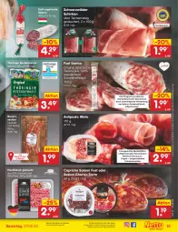 Gazetka promocyjna Netto Marken-Discount - Filial-Angebote - Gazetka - ważna od 27.05 do 27.05.2023 - strona 15 - produkty: angebot, auer, Bau, Bauer, bestpreis, bratwurst, Cap, chorizo, eis, fleisch, gin, hackfleisch, hackfleisch gemischt, mac, Ofen, reis, rind, ring, rohschinken, rostbratwurst, rwe, salami, salz, schinken, schwarzwälder schinken, schwein, schweine, schweinefleisch, schweinenacken, Spezi, thüringer rostbratwurst, Ti, tisch, Ungarische Salami, wein, weine, wurst, wurst in selbstbedienung, ZTE