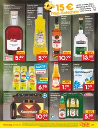 Gazetka promocyjna Netto Marken-Discount - Filial-Angebote - Gazetka - ważna od 27.05 do 27.05.2023 - strona 23 - produkty: alkohol, angebot, apfel, Apfeldirektsaft, apfelsaft, bacardi, beere, bestpreis, blueberry, Blüte, direktsaft, eis, eiswürfel, elle, getränk, guthabenkarte, gutschein, haselnuss, himbeer, himbeere, holunder, holunderblüte, ice tea, karamalz, kirsch, LG, likör, lipton, lipton ice tea, malz, milch, natur, ndk, nuss, obst, Obstbrand, pircher, puschkin vodka, rama, reis, rhabarber, saft, sirup, spirituosen, Ti, valensina, vodka, wein, weine, würfel, ZTE