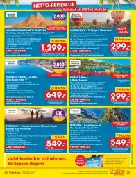 Gazetka promocyjna Netto Marken-Discount - Filial-Angebote - Gazetka - ważna od 27.05 do 27.05.2023 - strona 25 - produkty: angebot, aqua, arlo, auer, Bad, bio, Brei, buch, eier, eis, elle, ente, gsw, kappa, latte, magazin, monte, pool, pril, reis, reiseveranstalter, reiseverlauf, rel, rum, rwe, Ti, trendtours touristik gmbh, uhr, vorteilspreis, wellnessbereich, ZTE