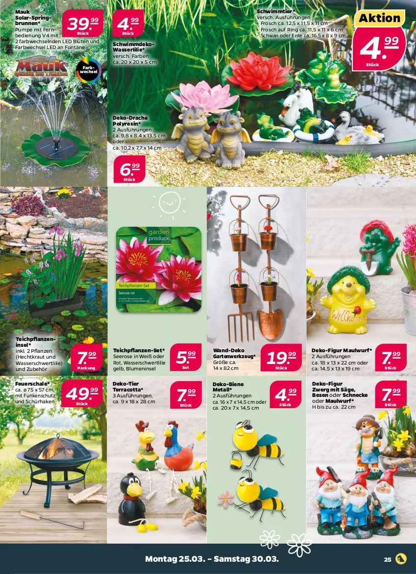 Aktueller Prospekt Netto - Woche 13 - von 25.03 bis 30.03.2024 - strona 21 - produkty: blume, blumen, Blüte, brunnen, ente, feuerschale, Frosch, Garten, HP, Kraut, pflanze, pflanzen, ring, säge, Schal, Schale, Ti, wasser, werkzeug