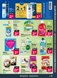 Gazetka promocyjna Netto - Woche 13 - Gazetka - ważna od 30.03 do 30.03.2024 - strona 19 - produkty: bio, carefree, coupon, coupons, decke, deo, deospray, dusche, duschgel, eier, ente, flüssigseife, frolic, gin, Hundetrockennahrung, Kuschelweich, Nassnahrung, nivea, Perfect Fit, perwoll, Rauch, rwe, Seife, sheba, slip, slipeinlagen, spülmittel, Ti, Trockennahrung, waschmittel, wc ente, wc-gel, weichspüler, whiskas