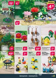 Gazetka promocyjna Netto - Woche 13 - Gazetka - ważna od 30.03 do 30.03.2024 - strona 21 - produkty: blume, blumen, Blüte, brunnen, ente, feuerschale, Frosch, Garten, HP, Kraut, pflanze, pflanzen, ring, säge, Schal, Schale, Ti, wasser, werkzeug