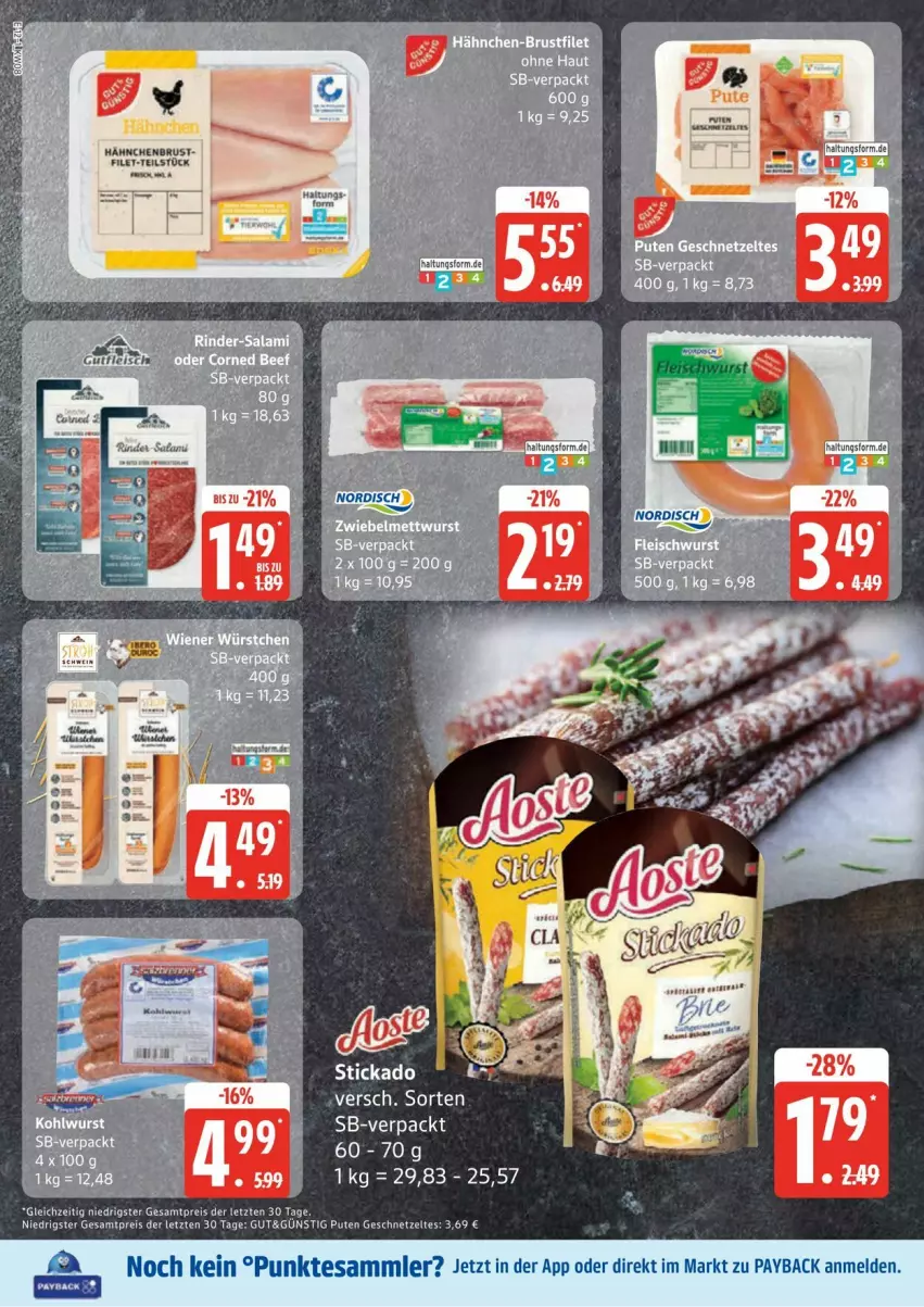 Aktueller Prospekt Edeka - Prospekte - von 17.02 bis 03.03.2025 - strona 12 - produkty: eis, filet, geschnetzeltes, hähnchenbrust, payback, pute, reis, tesa, Ti, Zelt, ZTE