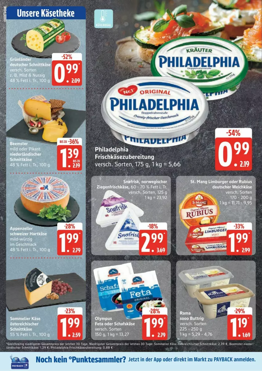 Aktueller Prospekt Edeka - Prospekte - von 17.02 bis 03.03.2025 - strona 14 - produkty: Beemster, doppelrahmstufe, eis, frischkäse, frischkäsezubereitung, Käse, kräuter, payback, philadelphia, rama, reis, schnittkäse, tesa, Ti, ZTE