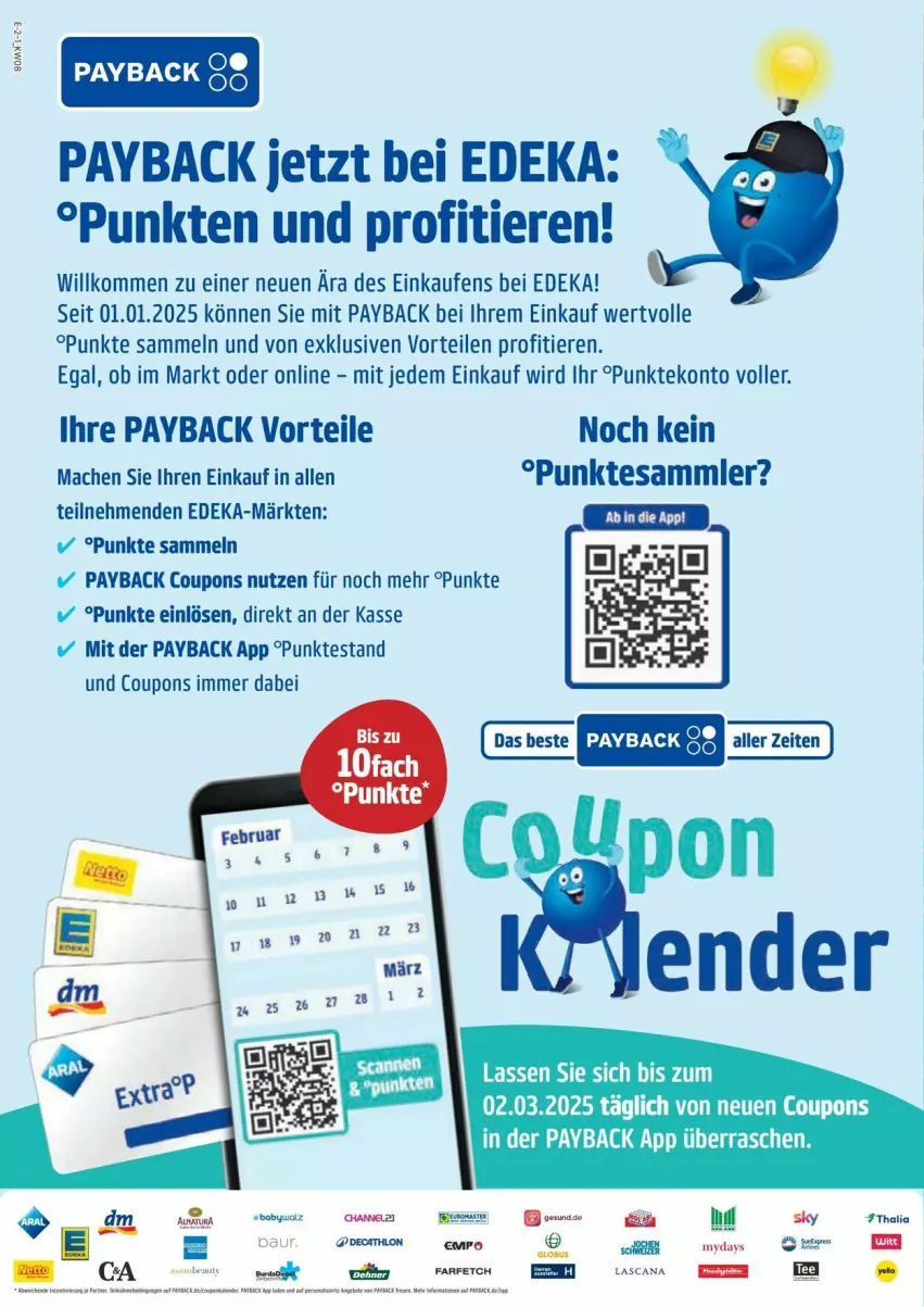 Aktueller Prospekt Edeka - Prospekte - von 17.02 bis 03.03.2025 - strona 2 - produkty: coupon, coupons, deka, mac, mydays, payback, tesa, Ti, Tiere