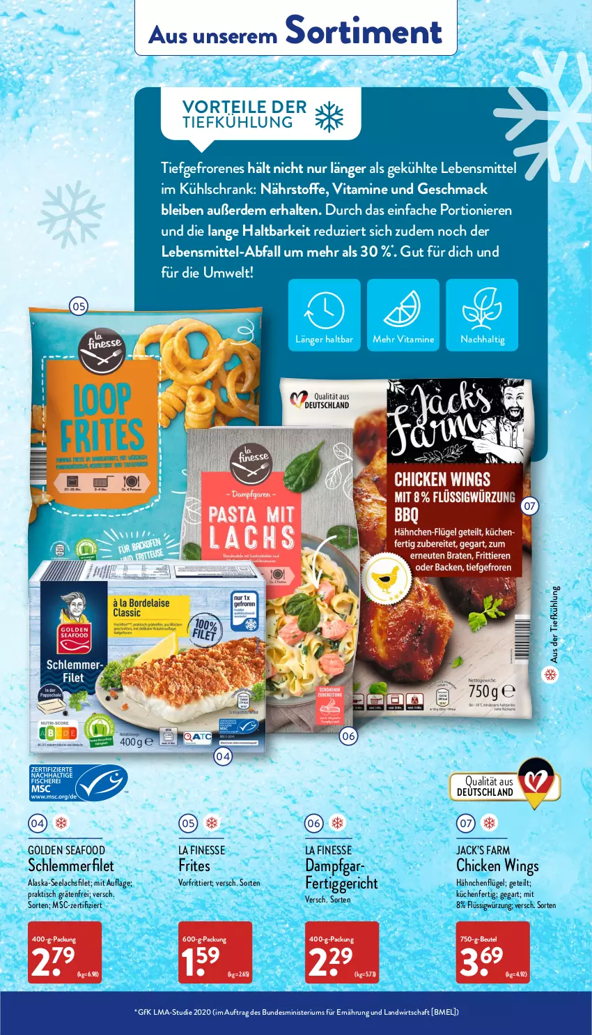 Aktueller Prospekt Aldi Nord - Aldi-Vorschau - von 12.09 bis 17.09.2022 - strona 34 - produkty: Alaska-Seelachs, Alaska-Seelachsfilet, aus der tiefkühlung, beutel, chicken wings, erde, fertiggericht, filet, finesse, hähnchenflügel, küche, Küchen, kühlschrank, lachs, lachsfilet, lebensmittel, mac, schlemmerfilet, Schrank, seelachsfilet, Ti, tisch, vita, Vitamine