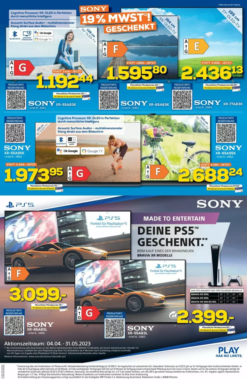 Aktueller Prospekt Euronics - Prospekte - von 24.05 bis 31.05.2023 - strona 3 - produkty: Bank, cin, consors finanz, dell, eimer, eis, elle, ente, Intel, LG, Mode, monati, monte, sony, Sport, Surf, Ti