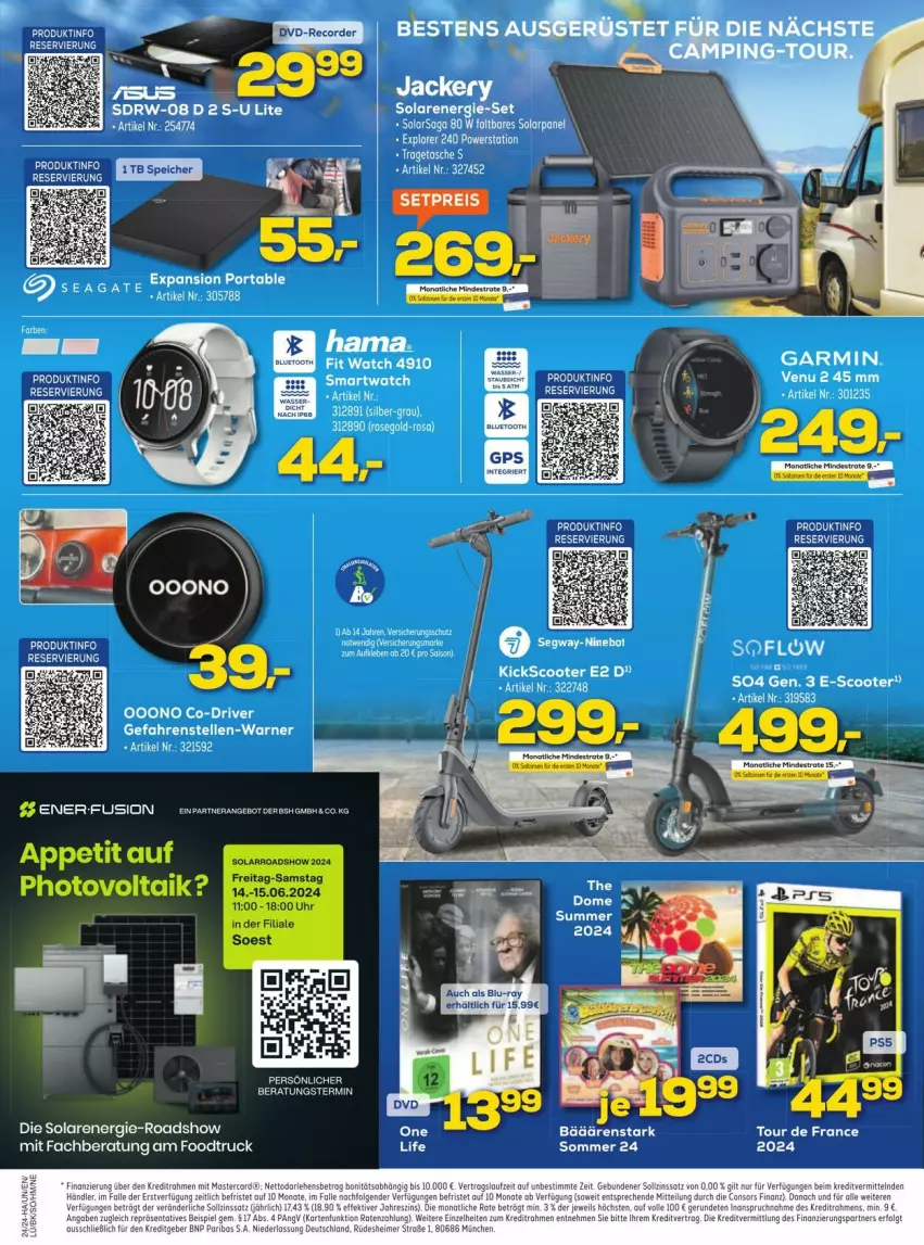 Aktueller Prospekt Euronics - Prospekte - von 08.06 bis 14.06.2024 - strona 6 - produkty: aeg, bio, dvd, eier, garmin, Jacke, scooter, smartwatch, Ti, uhr