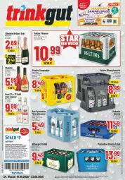 Gazetka promocyjna Trinkgut - Prospekte - Gazetka - ważna od 23.08 do 23.08.2025 - strona 1 - produkty: Alwa, Bad, bier, Biere, brillant sekt, coupon, deka, Extaler, limo, limonade, limonaden, liqueur, mineralwasser, monte, papier, payback, pils, pilsener, sekt, sinalco, söhnlein, söhnlein brillant, Ti, veltins, veltins pilsener, wasser