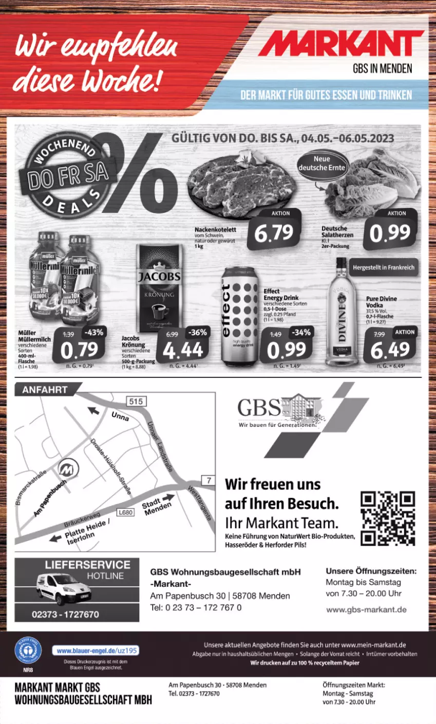 Aktueller Prospekt Markant - Prospekte - von 02.05 bis 06.05.2023 - strona 12 - produkty: angebot, angebote, auer, Bau, Bebe, bio, brot, drink, elle, energy drink, Engel, flasche, hasseröder, lieferservice, natur, pils, rwe, Ti, uhr