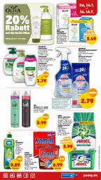 Gazetka promocyjna Penny - Prospekte - Gazetka - ważna od 16.07 do 16.07.2022 - strona 39 - produkty: ariel, beutel, Cap, creme, duschcreme, elle, feuchttücher, flasche, flüssigseife, hipp, olive, palmolive, Pods, Rauch, reiniger, Reinigung, reinigungstücher, rwe, sagrotan, Seife, somat, spülmittel, Taft, Ti, tücher, usb, vollwaschmittel, waschmittel, weck