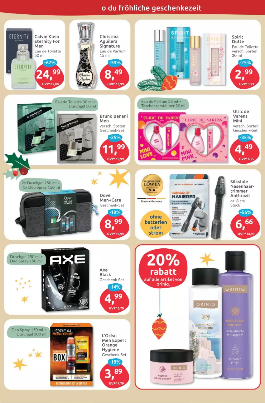 Aktueller Prospekt Budni - Prospekte - von 05.12 bis 10.12.2022 - strona 2 - produkty: axe, batterie, batterien, bruno banani, calvin klein, creme, dove, Eau de parfum, eau de toilette, eau de toilette 50 ml, Germ, l'oreal, lack, natur, orange, parfum, Peeling, Ti, tisch, trauben