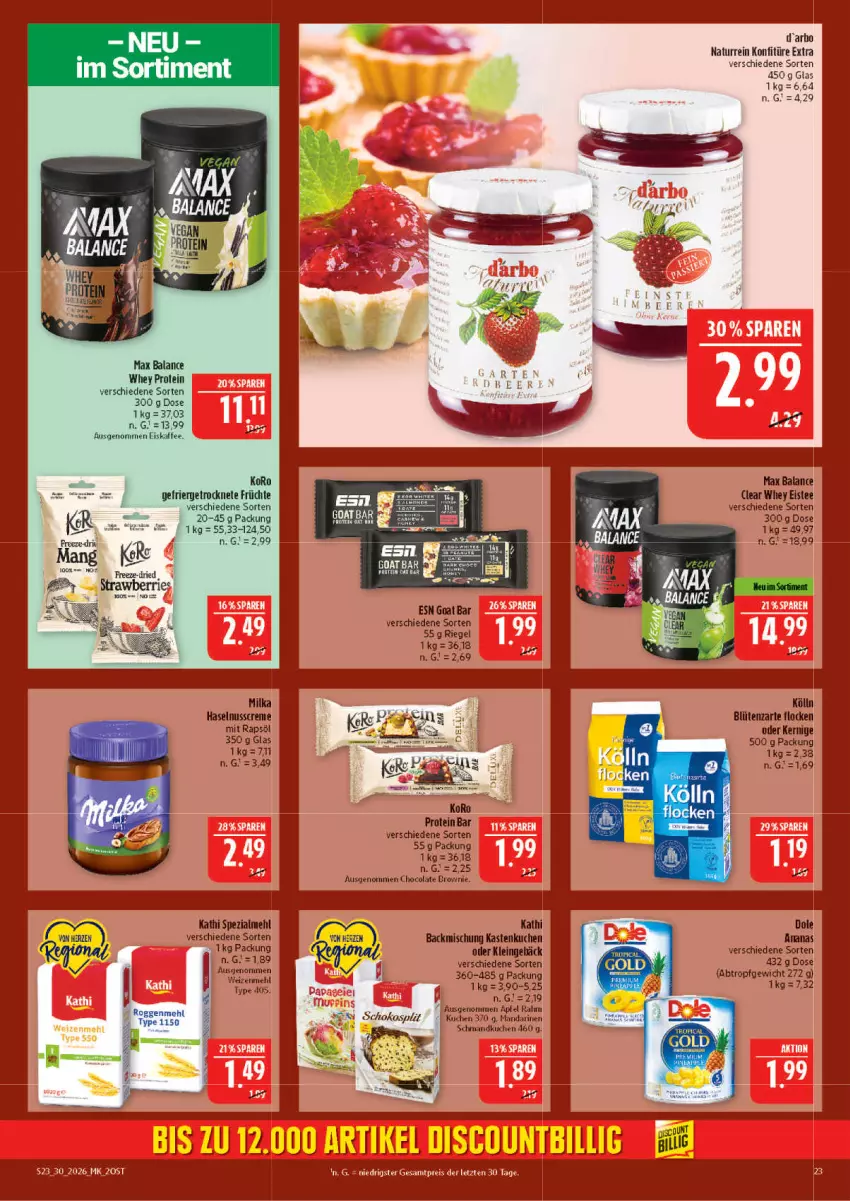 Aktueller Prospekt Marktkauf - Prospekt - von 19.07 bis 25.07.2026 - strona 23 - produkty: beere, beeren, bett, eis, eiskaffee, früchte, kaffee, konfitüre, konfitüre extra, mehl, natur, Ti, weizenmehl