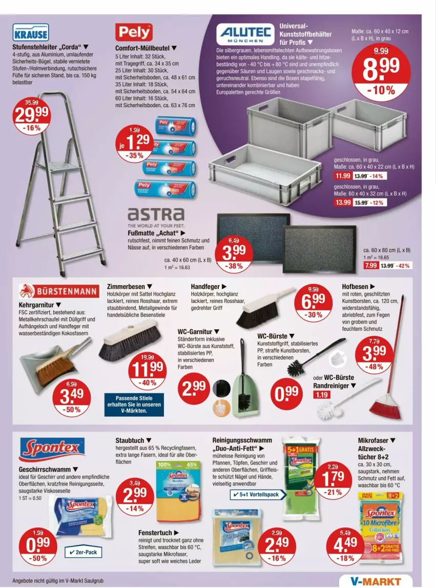 Aktueller Prospekt Vmarkt - Prospekte - von 25.09 bis 01.10.2025 - strona 17 - produkty: angebot, angebote, Astra, Behälter, beutel, binden, brie, bügel, bürste, Clin, eis, fenster, Fußmatte, garnitur, geschirr, hochglanz, Holz, Kehrgarnitur, kokos, lack, Laufen, lebensmittel, LG, mikrofaser, müllbeutel, pfanne, pfannen, reifen, reiniger, Reinigung, sattel, schwamm, Ti, tragegriff, tuc, tücher, wasser, WC-Bürste, wc-garnitur, Yo, ZTE