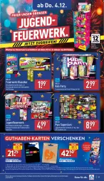 Gazetka promocyjna Aldi Nord - Von Montag - Gazetka - ważna od 06.12 do 06.12.2025 - strona 33 - produkty: aldi, eier, eis, elle, gin, guthabenkarte, Jugendfeuerwerk, kerze, LG, ring, rwe, teller, Ti, tisch, Tischfeuerwerk, Zelt, ZTE