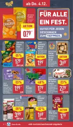 Gazetka promocyjna Aldi Nord - Von Montag - Gazetka - ważna od 06.12 do 06.12.2025 - strona 38 - produkty: aldi, alkohol, angebot, angebote, aoste stickado, apfel, beutel, chips, cracker, eis, elle, frucht, fruchtgummi, fruchtgummis, funny-frisch, kartoffel, keks, kekse, LG, lorenz, mac, milka, monster, Pommels, reis, salami, snack, snacks, stickado, Stollen, storck, Sun Snacks, Sweetland, teller, Ti, tiefpreis, vanille