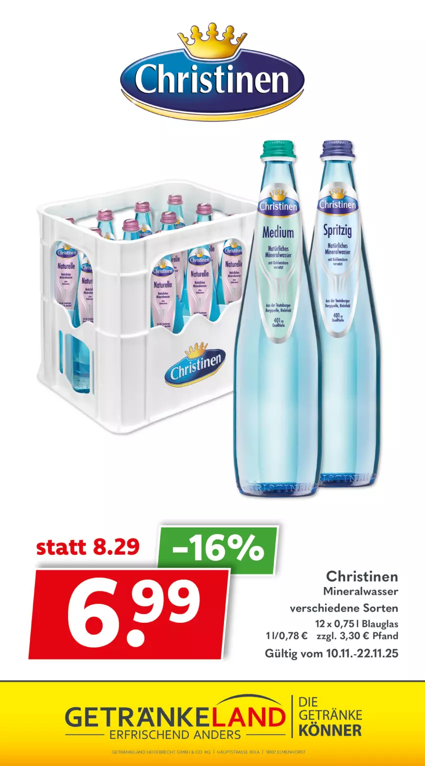 Aktueller Prospekt Getraenkeland - von 09.11 bis 21.11.2025 - strona 10 - produkty: Alwa, mineralwasser, Ti, wasser