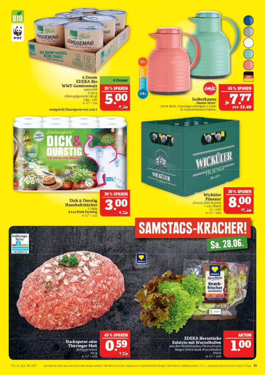 Aktueller Prospekt Marktkauf - Prospekt - von 22.06 bis 28.06.2025 - strona 43 - produkty: ball, bio, deka, Garten, mais, salat