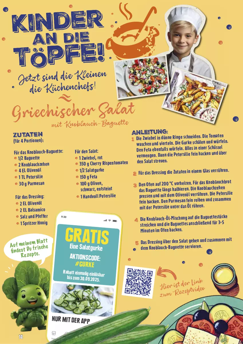 Aktueller Prospekt Marktkauf - Prospekt - von 22.06 bis 28.06.2025 - strona 58 - produkty: baguette, baguettes, balsam, balsamico, brot, deo, dressing, feta, gurke, honig, knoblauch, küche, Küchen, mit knoblauch, Ofen, olive, oliven, olivenöl, petersilie, pfeffer, ring, rispentomaten, salat, Salatgurke, salz, schüssel, Ti, tomate, tomaten, würfel, zwiebel